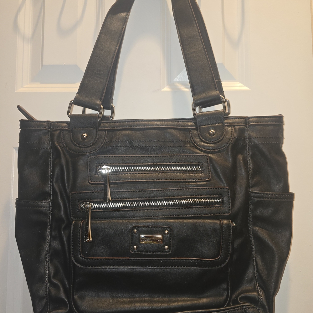 Large Tyler Rodan Black Leather Tote Bag